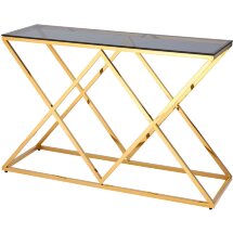 Консоль ИНСИГНИЯ 120*40 золото стекло smoke