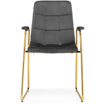Стул на металлокаркасе Lana dark grey / gold