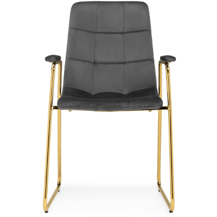 Стул на металлокаркасе Lana dark grey / gold 