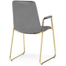 Стул на металлокаркасе Lana dark grey / gold