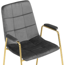 Стул на металлокаркасе Lana dark grey / gold