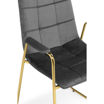Стул на металлокаркасе Lana dark grey / gold