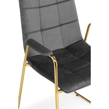 Стул на металлокаркасе Lana dark grey / gold 