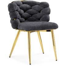 Стул на металлокаркасе Rendi gray / gold