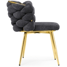 Стул на металлокаркасе Rendi gray / gold