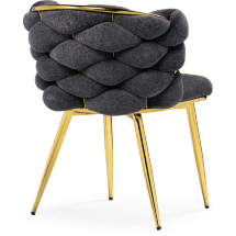 Стул на металлокаркасе Rendi gray / gold