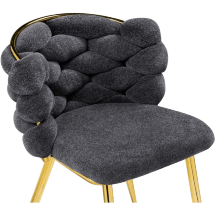 Стул на металлокаркасе Rendi gray / gold