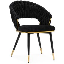 Стул на металлокаркасе Rakel black / gold