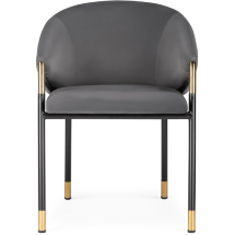 Стул на металлокаркасе Molton gray / black/ gold