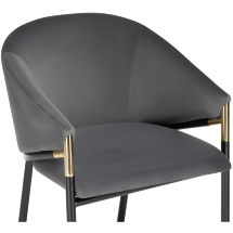 Стул на металлокаркасе Molton gray / black/ gold
