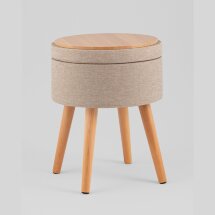 Пуф с ящиком Store Woody рогожка бежевая