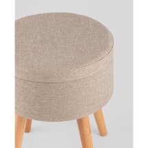 Пуф с ящиком Store Woody рогожка бежевая