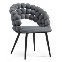 Стул на металлокаркасе Ball dark gray / black