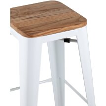 Стул барный TOLIX WOOD белый глянцевый