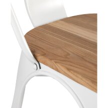 Стул TOLIX WOOD белый глянцевый