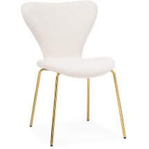 Стул на металлокаркасе Solo white / gold
