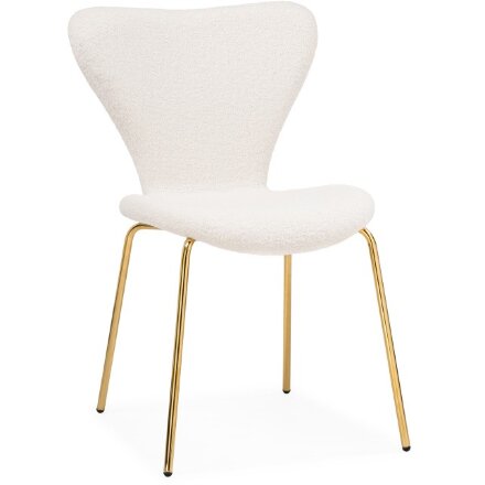 Стул на металлокаркасе Solo white / gold 