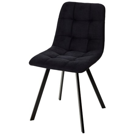 Стул CHILLI-Q SQUARE черный #H75, велюр / черный каркас, 4 шт./1 к, М-City 