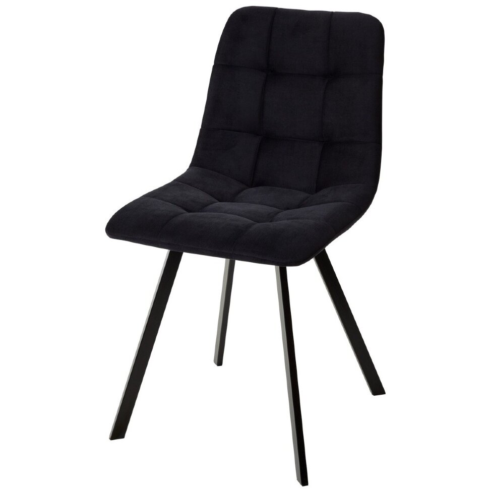 Стул CHILLI-Q SQUARE черный #H75, велюр / черный каркас, 4 шт./1 к, М-City 