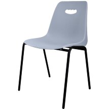Стул пластиковый на черном металлокаркасе Venezia-4 RAL 7040