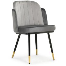Стул на металлокаркасе Penelopa dark gray / light gray /  black / gold