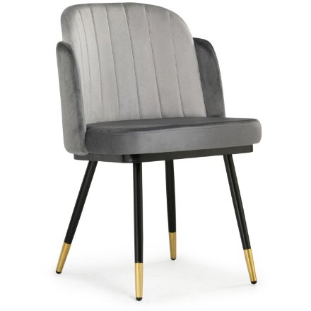 Стул на металлокаркасе Penelopa dark gray / light gray /  black / gold 