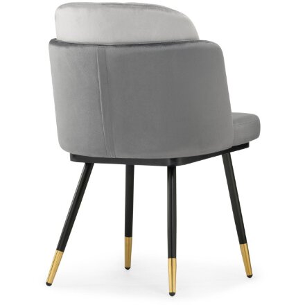 Стул на металлокаркасе Penelopa dark gray / light gray /  black / gold 