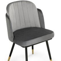 Стул на металлокаркасе Penelopa dark gray / light gray /  black / gold