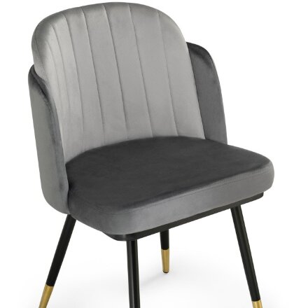 Стул на металлокаркасе Penelopa dark gray / light gray /  black / gold 