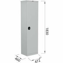 Шкаф металлический офисный BRABIX &quot;MK 18/47/46-01&quot;, 1830х472х460 мм, 30 кг, 4 полки, разборный, 291139, S204BR181202