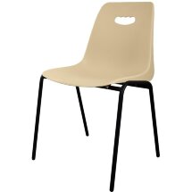 Стул пластиковый на черном металлокаркасе Venezia-4 RAL 1001