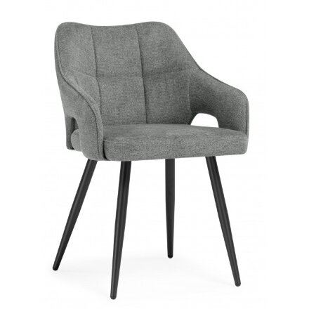 Стул на металлокаркасе Hera dark gray / black 