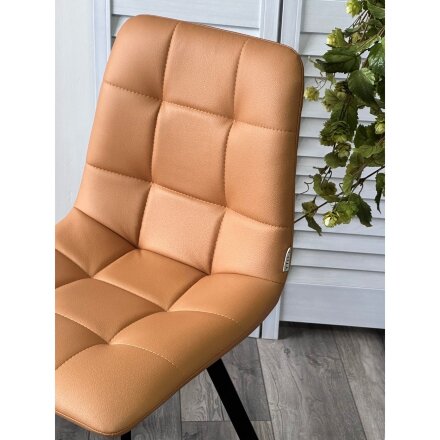 Стул CHILLI-Q SQUARE Oracul 542 Темно-желтый, экокожа PU / черный каркас, М-City 