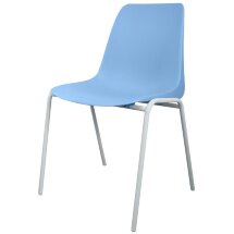 Стул пластиковый на белом металлокаркасе Vicenza-4 RAL P283C