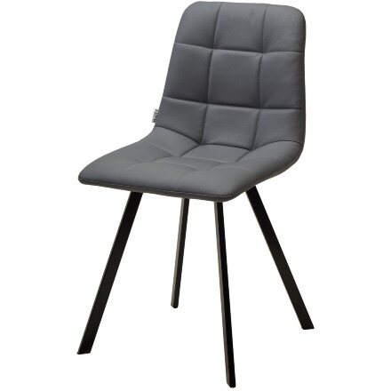 Стул CHILLI-Q SQUARE Oracul 965 Серый, экокожа PU / черный каркас, М-City 