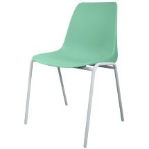 Стул пластиковый на белом металлокаркасе Vicenza-4 RAL P344C