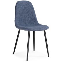 Стул на металлокаркасе Lilu dark blue / black