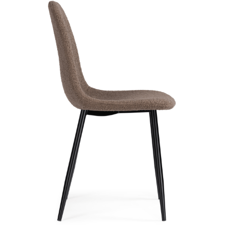 Стул на металлокаркасе Lilu dark brown / black 