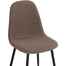 Стул на металлокаркасе Lilu dark brown / black