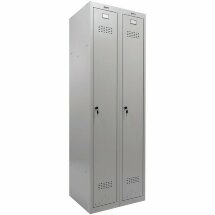 Шкаф металлический для одежды BRABIX &quot;LK 21-80&quot;, УСИЛЕННЫЙ, 2 секции, 1830х800х500 мм, 37 кг, 291129, S230BR406102