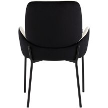 Стул Stool Group обеденный Дивора велюр молочный с черной спинкой