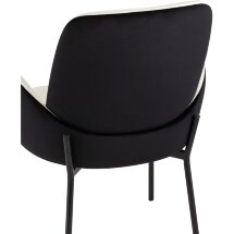 Стул Stool Group обеденный Дивора велюр молочный с черной спинкой