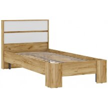 Кровать Элла КР 01 90х200 белый / дуб крафт золото