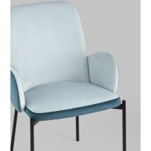 Стул Stool Group обеденный Дивора велюр светло-голубой с синей спинкой
