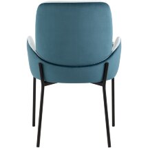 Стул Stool Group обеденный Дивора велюр светло-голубой с синей спинкой