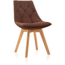 Стул Stool Group Milan, коричневый обивка ткань ножки массив дерева