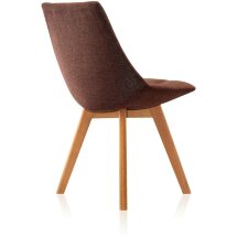Стул Stool Group Milan, коричневый обивка ткань ножки массив дерева