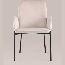 Стул Stool Group обеденный Дивора велюр светло-розовый со светло-серой спинкой