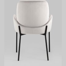 Стул Stool Group обеденный Дивора велюр светло-розовый со светло-серой спинкой