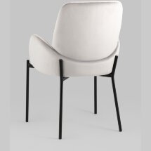 Стул Stool Group обеденный Дивора велюр светло-розовый со светло-серой спинкой